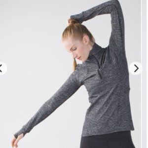 lululemon Kanto Catch Me 1/2 zip -  gray, sz 4